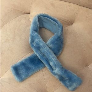 Blue Faux Fur Pet Scarf